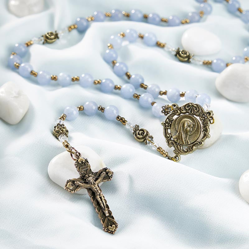 Creed Vintage Aquamarine Healing Waters Rosary
