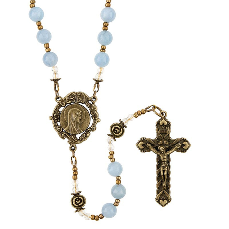 Creed Vintage Aquamarine Healing Waters Rosary