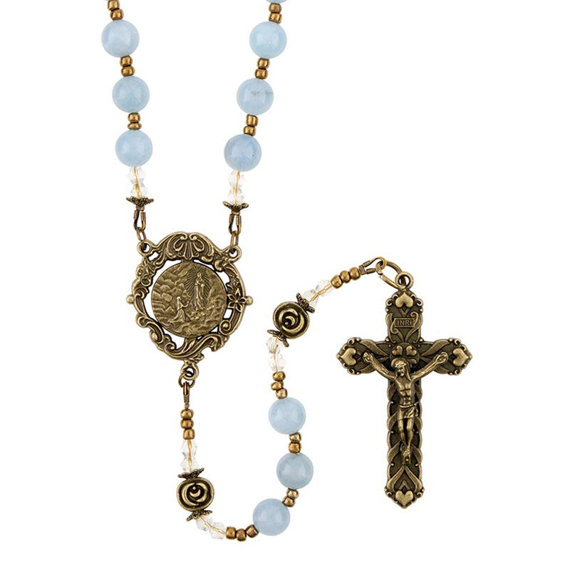 Creed Vintage Aquamarine Healing Waters Rosary