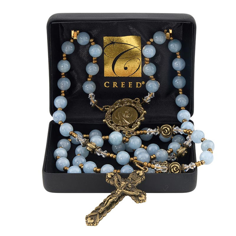 Creed Vintage Aquamarine Healing Waters Rosary