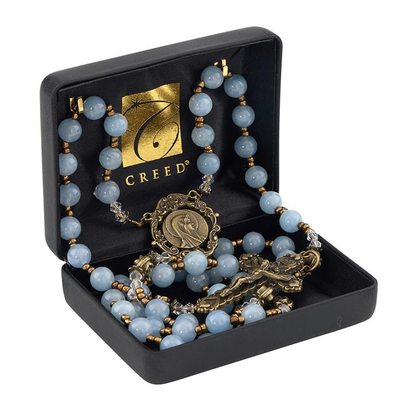 Creed Vintage Aquamarine Healing Waters Rosary