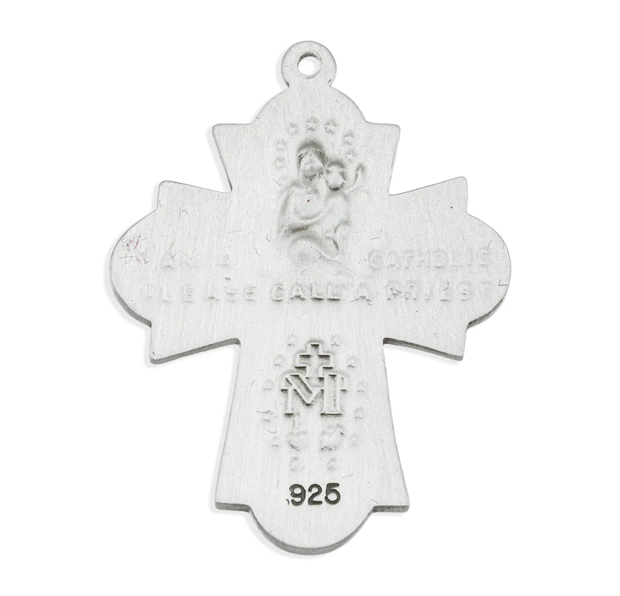 Sterling Silver 4-Way Medal in deluxe blue velvet HMH gift box