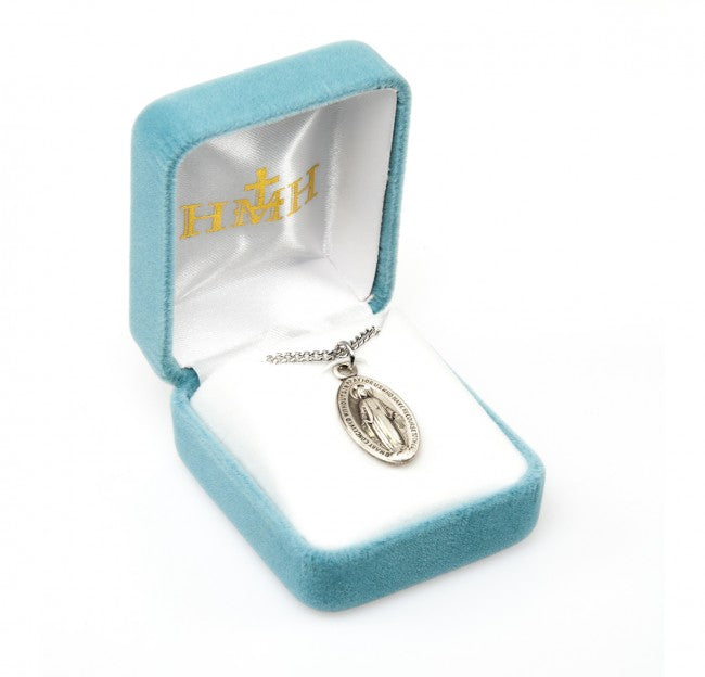 Sterling Silver Small Oval Miraculous