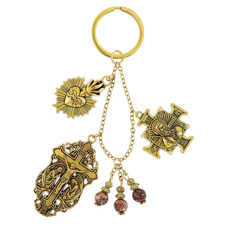 Saint Benedict Adoration Keychain - back view
