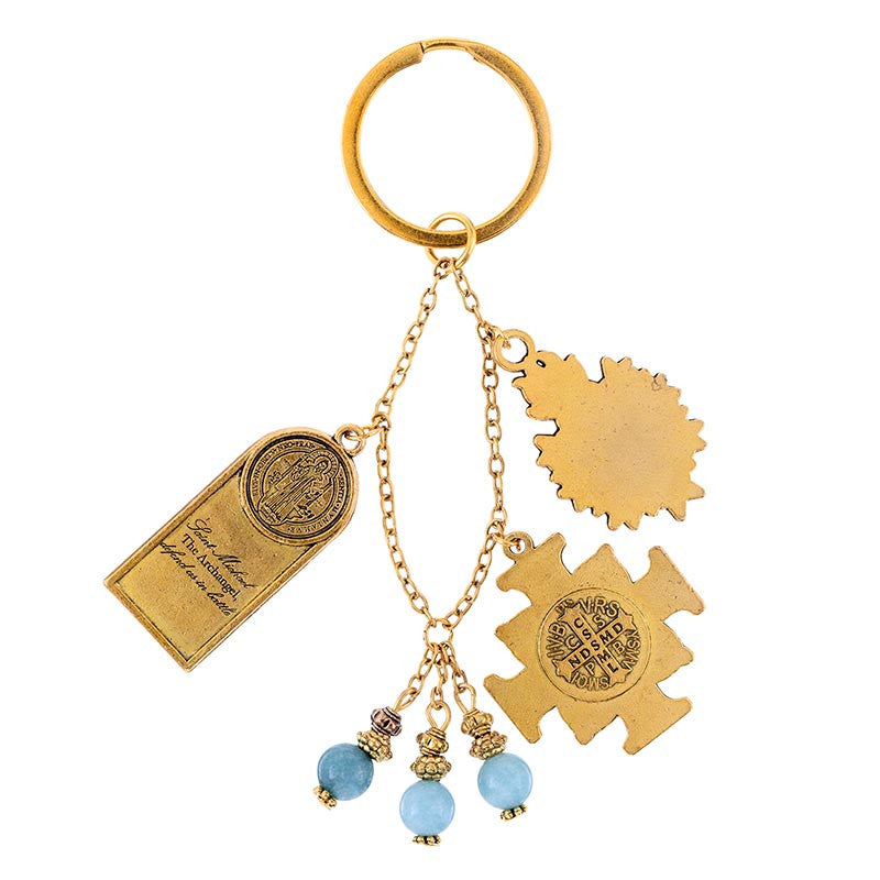 Saint Michael Adoration Keychain