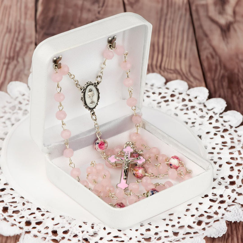 First Communion Rosary With Rosary Pouch | The Catholic Company