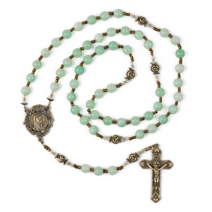 Creed Green Amazonite Healing Waters Rosary