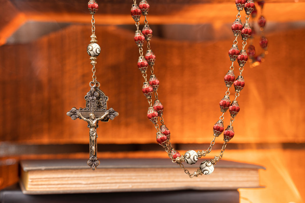 Large Creed® Divine Mercy Vintage Rosary