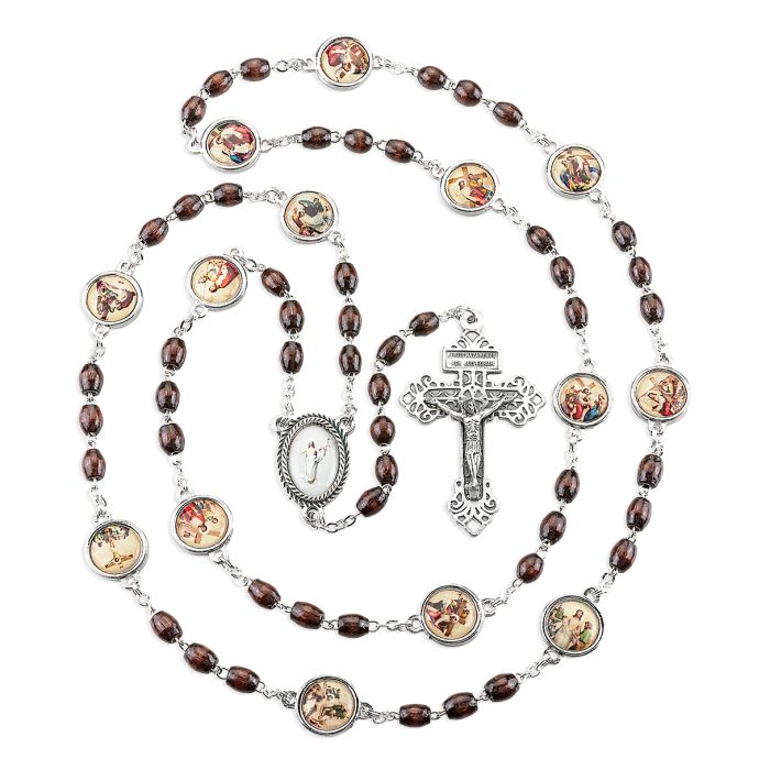Brown Stations of Cross Rosary Rosary Hirten 