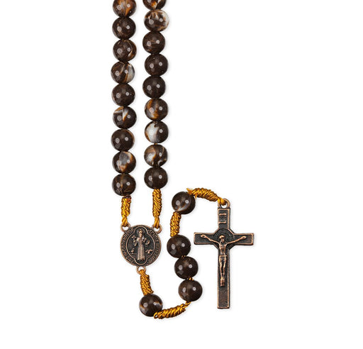 Corded Saint Benedict Wood Rosary Rosary Hirten 