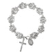 Silver Rosebud Rosary Bracelet Rosary Hirten 