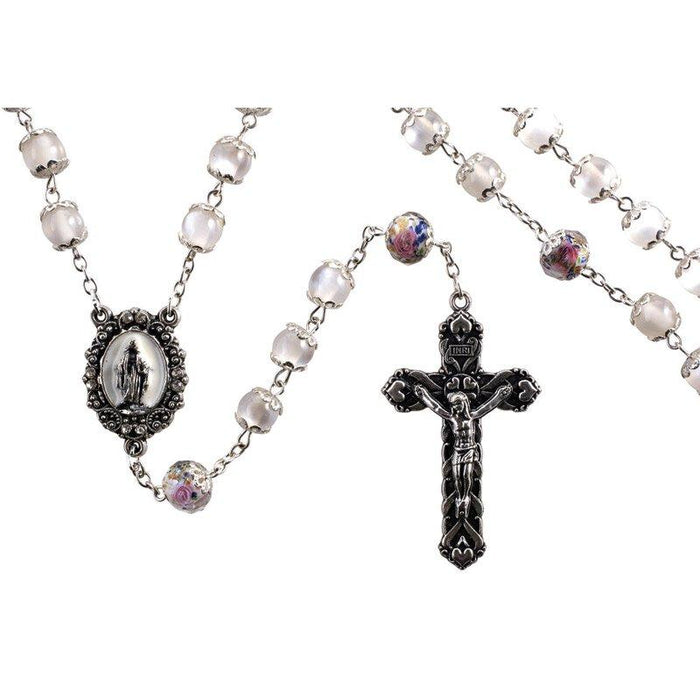 White Paola Carola Miraculous Rosary Rosary Christian Brands Catholic 