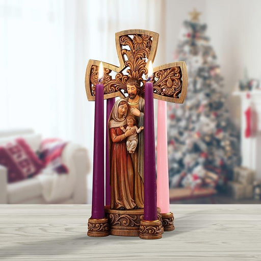 14" Holy Family Advent Wreath Christian Brands Catholic 