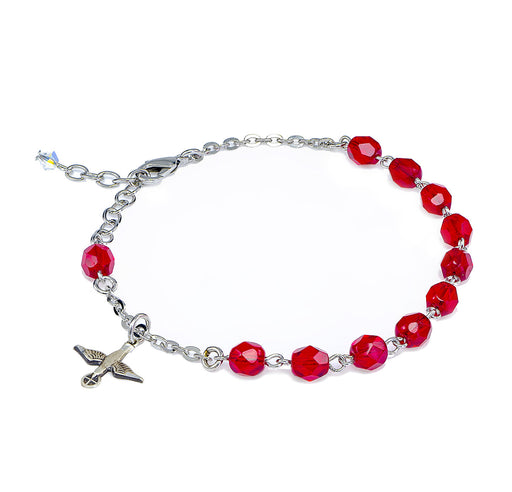 Red Bead Rosary Bracelet Bracelet HMH 