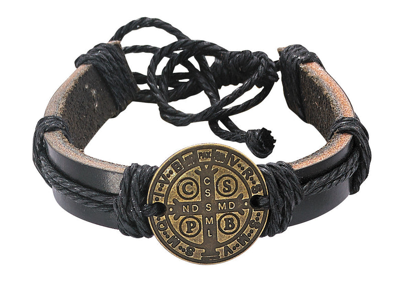 Leather St. Benedict Cord Bracelet McVan 