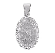 Light Blue Sterling Silver Cameo Miraculous Medal HMH 
