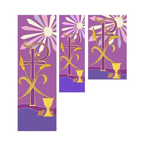 Tapestry Series Banner - Chi Rho Banner Christian Brands Church 2' X 6' Banner With Pole Hem 