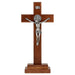 13" St. Benedict Standing Crucifix Christian Brands Catholic Antique Pewter 