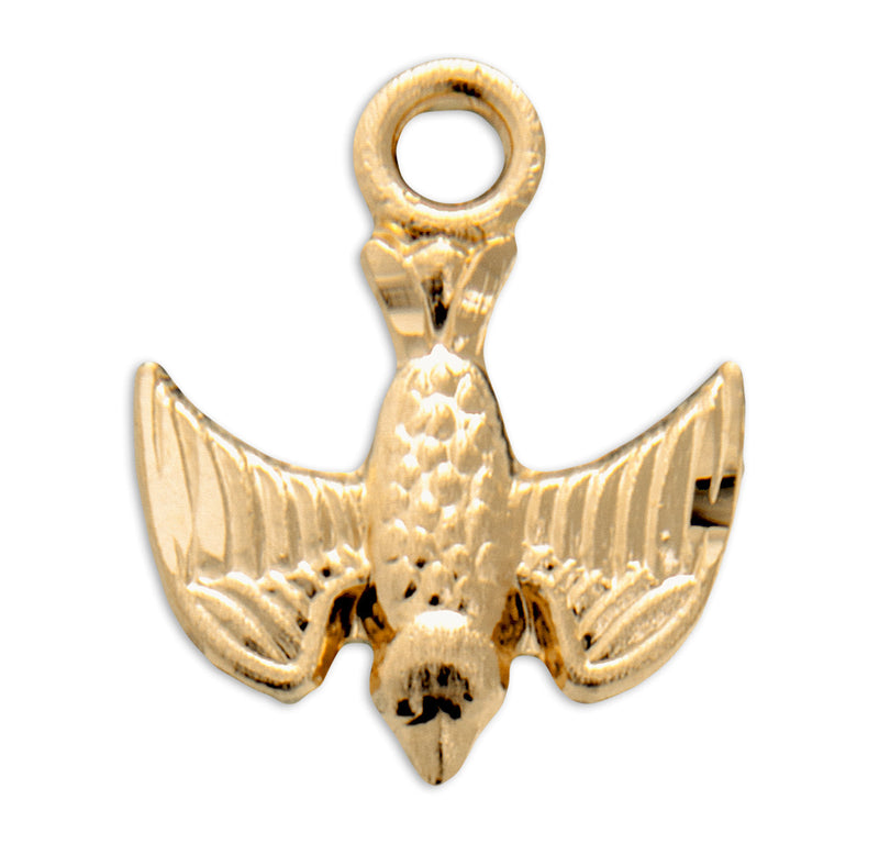 Holy Spirit Gold Over Sterling Silver Medal HMH 