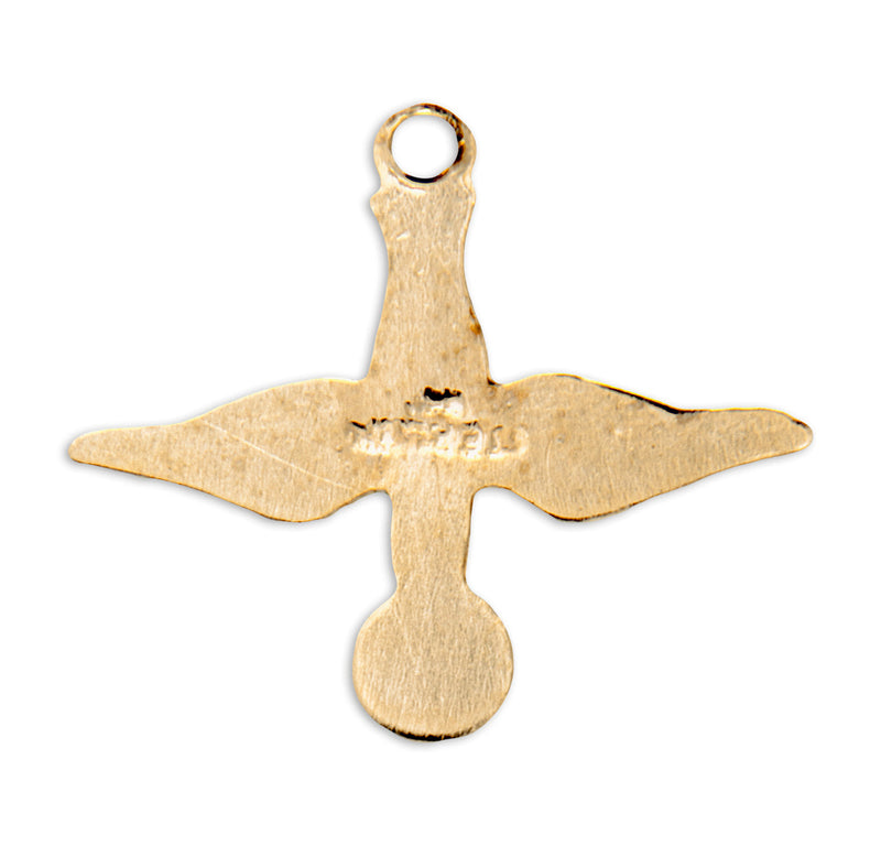 Holy Spirit Gold Over Sterling Silver Medal HMH 