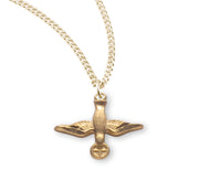 Holy Spirit Gold Over Sterling Silver Medal HMH 