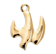Holy Spirit High Polished Gold Over Sterling Silver Medal HMH 