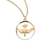 Holy Spirit Gold Over Sterling Silver Medal HMH 