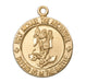 Saint Michael Round Gold over Sterling Silver Medal Medal HMH 