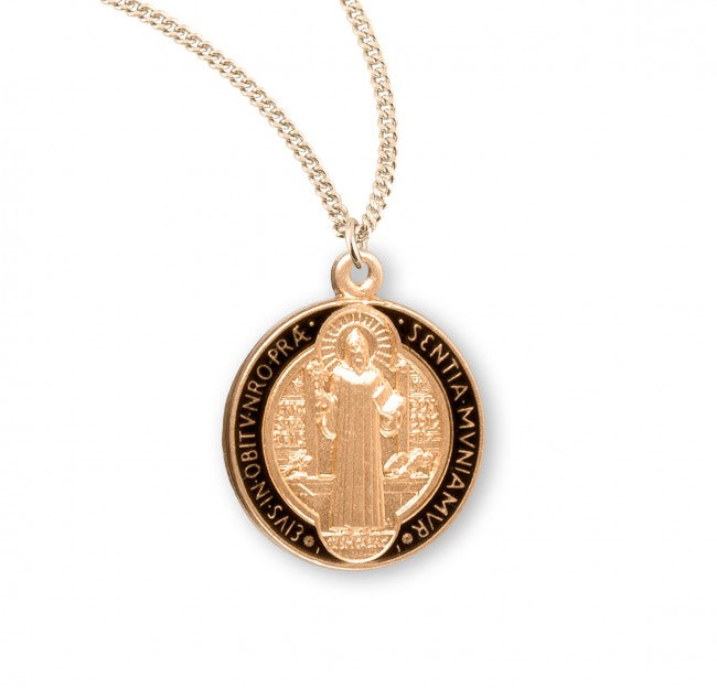 Saint Benedict Jubilee Gold Over Sterling Silver Medal Medal HMH 