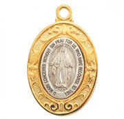 Gold Oval Miraculous Medal Necklaces HMH 