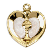 Sterling Silver White Heart with a Chalice HMH 