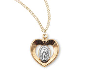 Gold Over Sterling Silver Two-Tone Miraculous Medal HMH 