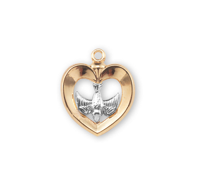 Holy Spirit Gold Over Sterling Silver Two-Tone Medal HMH 