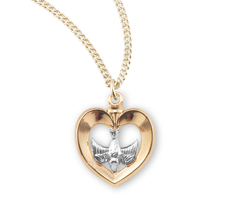 Holy Spirit Gold Over Sterling Silver Two-Tone Medal HMH 