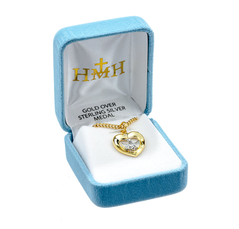 Holy Spirit Gold Over Sterling Silver Two-Tone Medal HMH 