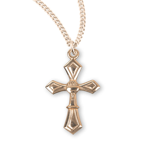 Gold Over Sterling Silver Cross with Chalice HMH 