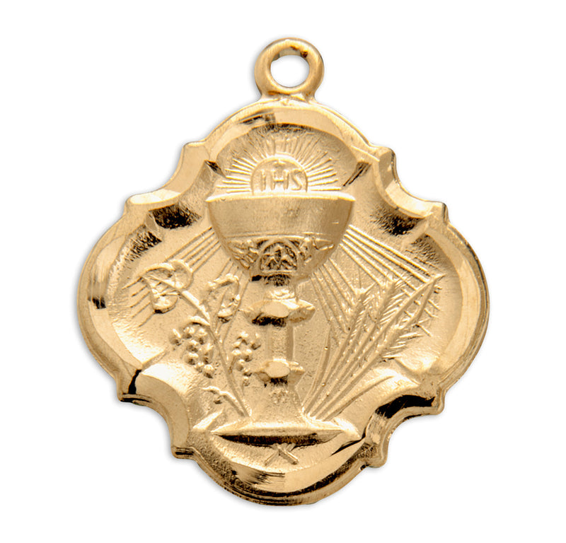 Gold Over Sterling Silver Chalice Pendant HMH 