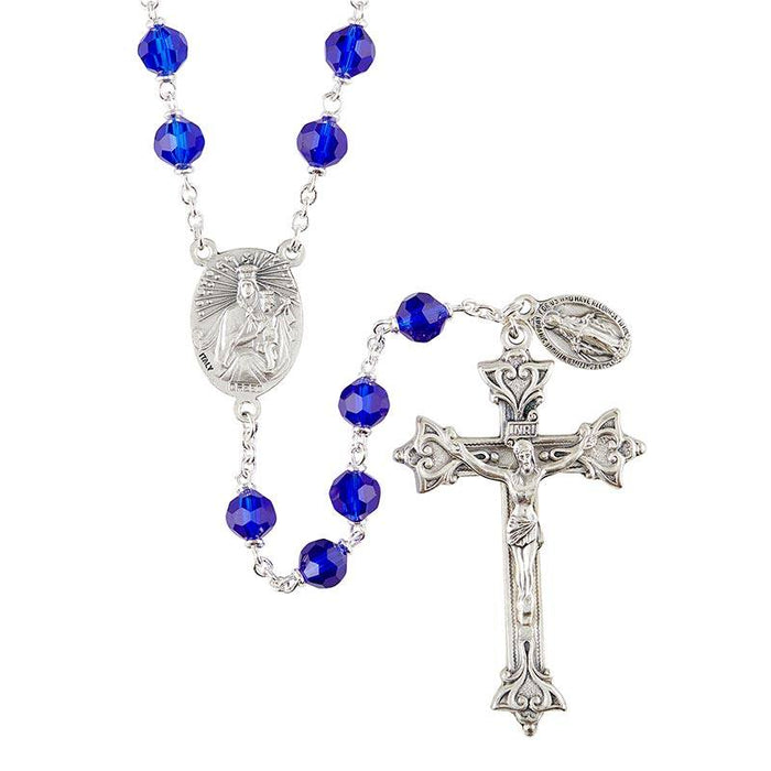 Sapphire Sacred Heart Link Loc Rosary Rosary Christian Brands Catholic 