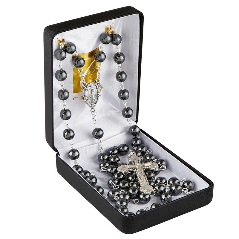 Italian Handcrafted Grey Hematite Rosary Rosary Christian Brands Catholic 