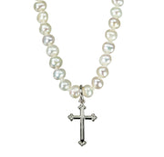 Freshwater Pearl First Communion Necklace with a Baroque Chalice Pendant HMH 