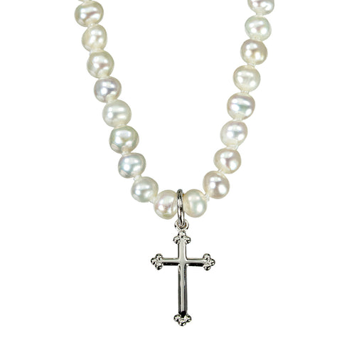 Freshwater Pearl First Communion Necklace with a Baroque Chalice Pendant HMH 