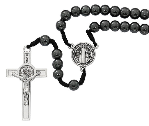 Black Paracord St Benedict Rosary Rosary McVan 