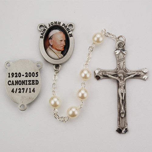 Saint John Paul Pearl Bead Rosary Rosary McVan 