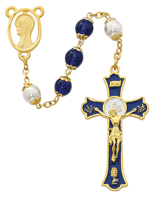 Blue Holy Mass Crucifix Rosary Rosary McVan 