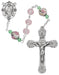 Pink Crystal Rosary with Flower crystal beads Rosary McVan 