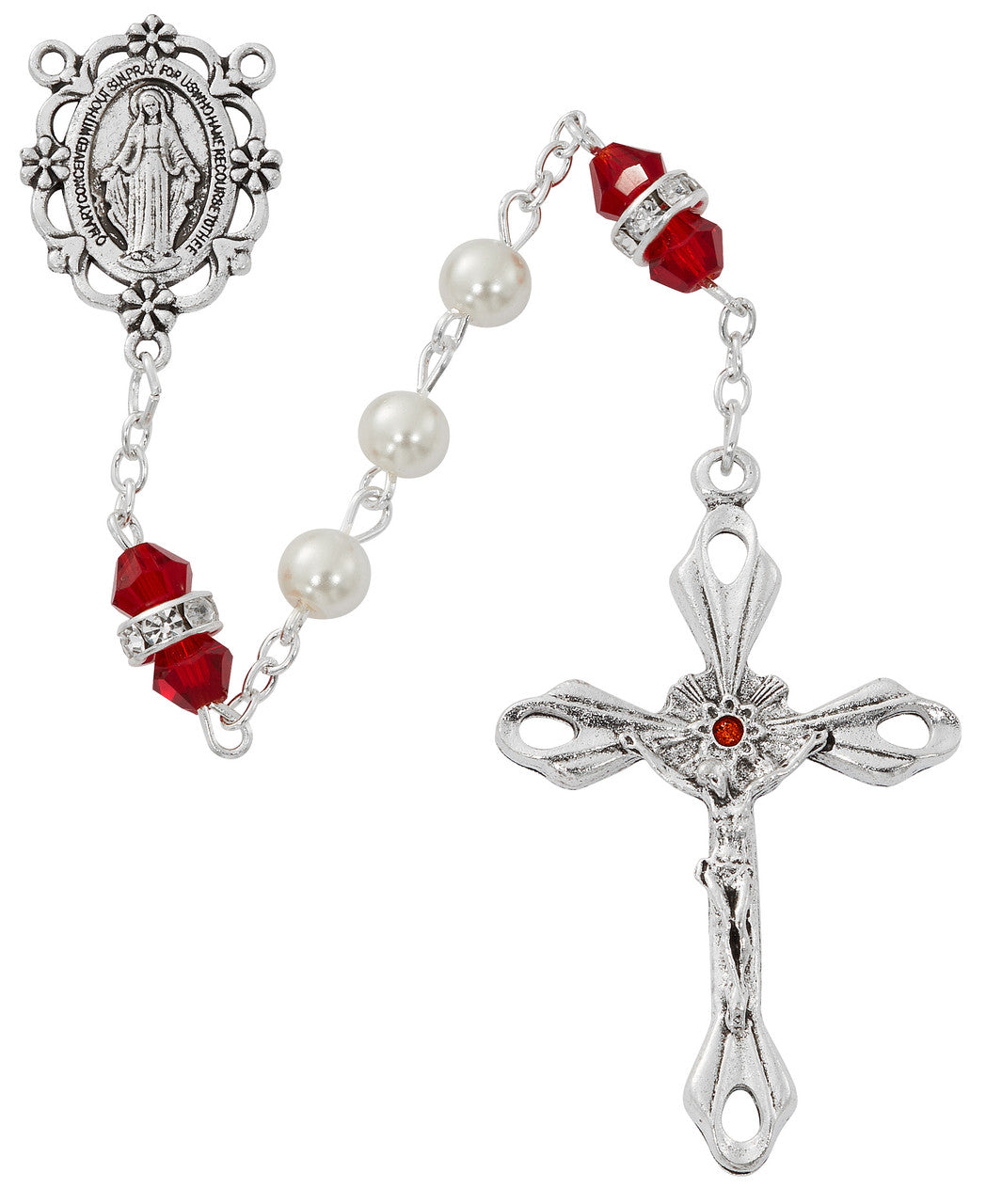 Pearl Crystal Rosary — The Roman Catholic Store