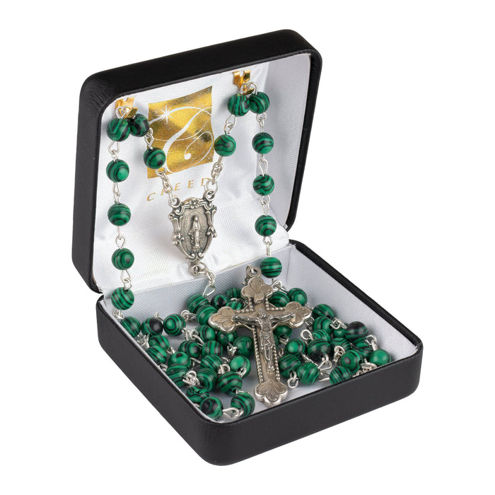 Green Malachite Rosary Rosary Christian Brands Catholic 