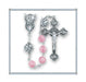 Sterling Silver Saint Therese Pink Rosary Rosary The Roman Catholic Store 