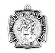 Saint Florian Sterling Silver Fire Fighters Medal Medal HMH 