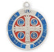 Saint Benedict Blue and Red Enameled Jubilee Sterling Silver Medal Medal HMH 